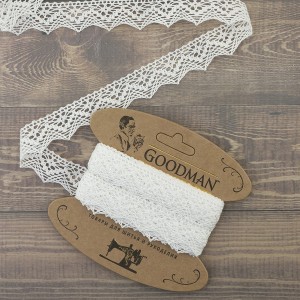 Goodman K-5003-01 Кружево плетеное, ширина 25 мм, цвет белый, 5 м