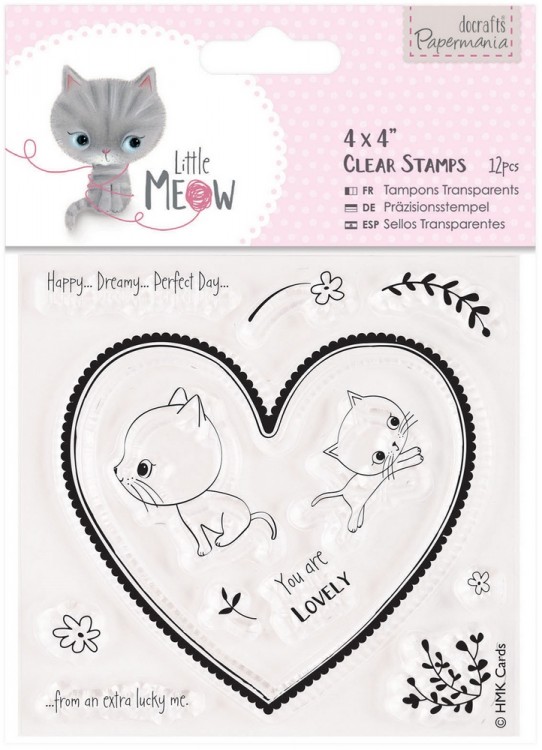 Docrafts PMA907219 Набор штампов "Вы прекрасны" Little Meow