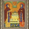 Мир багета 34БК829-199_ПЛ Рама для иконы "Петр и Февронья" Радуга бисера