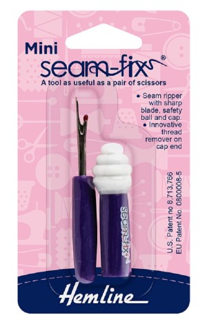 Hemline 265.S Вспарыватель Seam-Fix, мини 7 см, с колпачком для удаления нитей