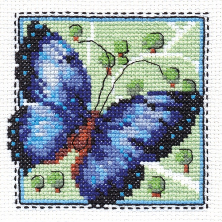 Набор для вышивания Кларт 1-032 Бабочка синяя