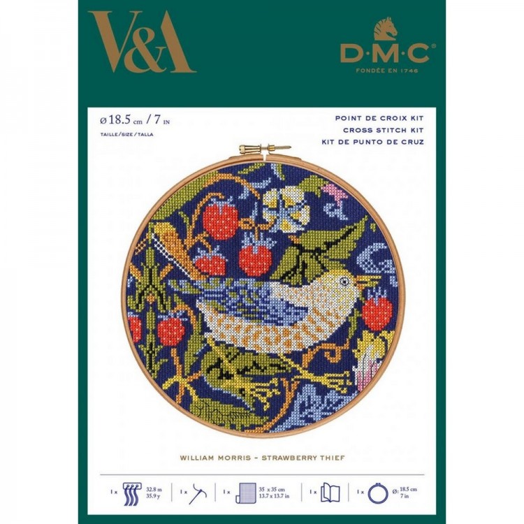 Набор для вышивания DMC BL1174 William Morris - Strawberry Thief (Уильям Моррис - Похититель клубники)