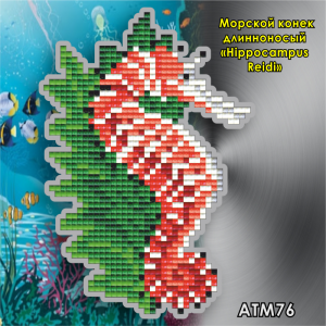 Арт Соло АТМ76 Магнит "Морской конек длинноносый (Hippocampus Reidi)"