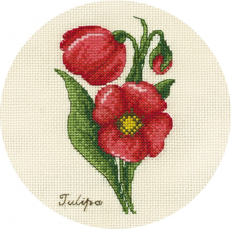 Набор для вышивания Панна C-1809 (Ц-1809) Букетик тюльпанов