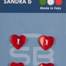 Sandra CARD138 Пуговицы, красный
