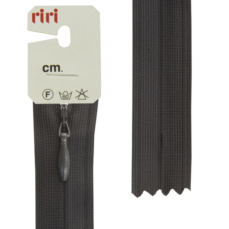 Riri 6010917/60/2127 Молния потайная, неразъемная, 4 мм, 60 см, асфальтовый