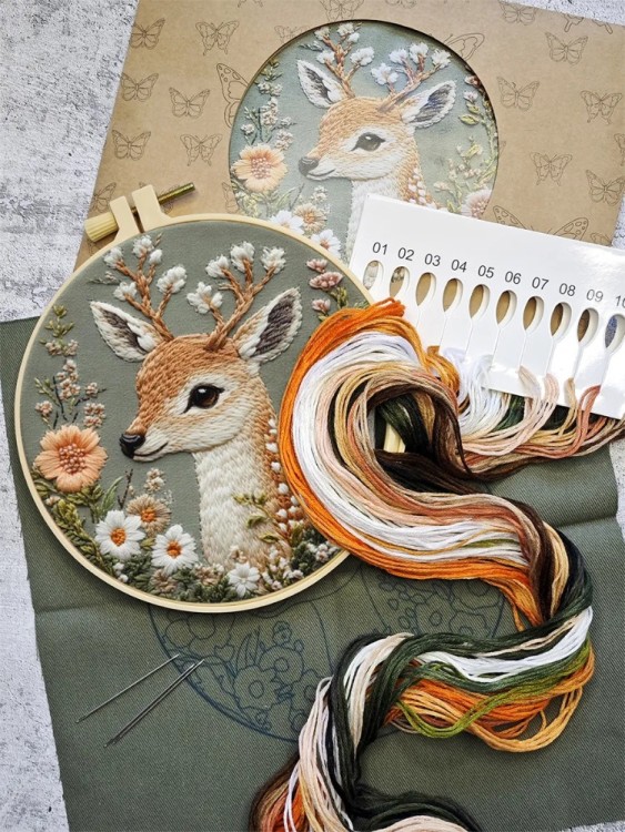 Набор для вышивания YoHobby yoli.100 Олененок