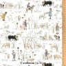 Acufactum 3523-769 Ткань "Дети зимой + овцы"