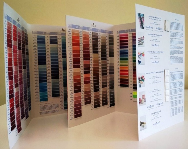 DMC W100B Карта цветов мулине