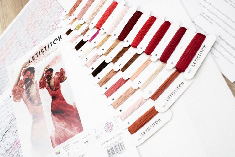 Набор для вышивания LetiStitch L8024 The Dance of Spain (Испанский танец)