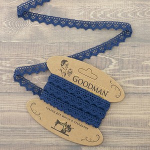 Goodman K-5004-242 Кружево плетеное, ширина 12 мм, цвет синий, 5 м