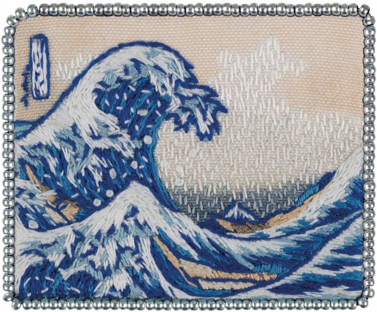 Набор для вышивания Панна MET-JK-2268 Брошь "Большая волна в Канагаве"