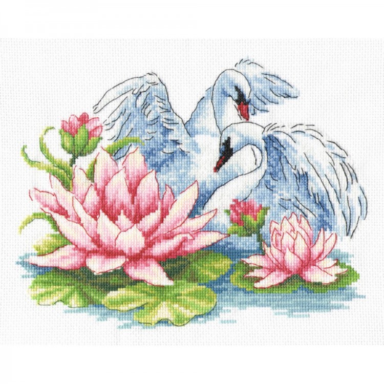 Набор для вышивания Многоцветница МКН 23-14 Лебеди
