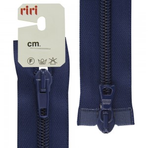 Riri 2530858/80/2626 Молния спираль, разъемная, 2 замка, 6 мм, 80 см, кобальт синий