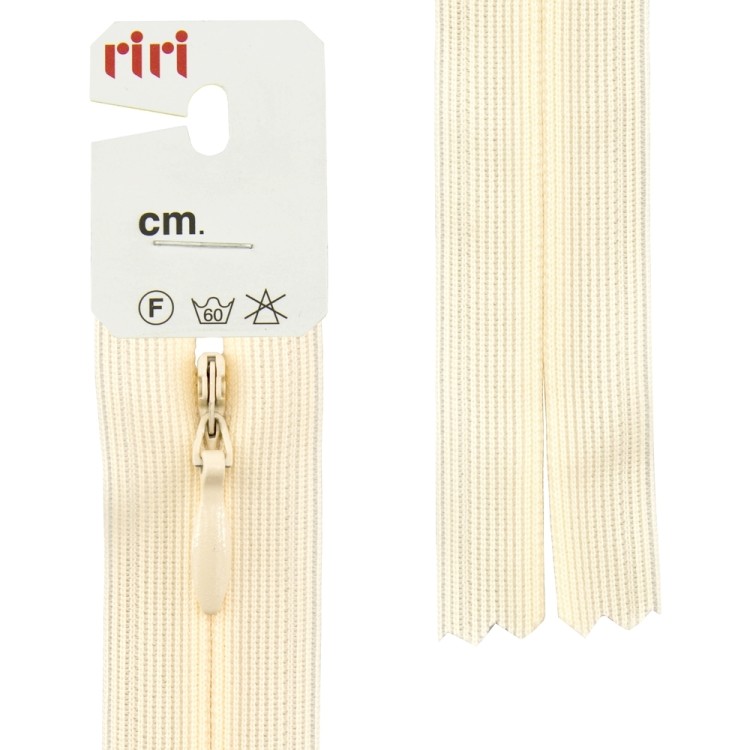 Riri 6010917/60/2201 Молния потайная, неразъемная, 4 мм, 60 см, топленое молоко