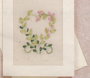 Janlynn 00-159 Floral Heart Notecard