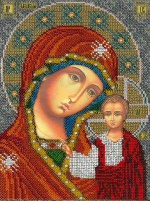 Вышиваем бисером L-157 Казанская Богородица