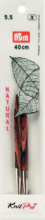 Prym Спицы съемные "NATURAL" для длины лески 40 см