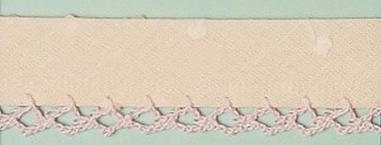 LAKIDAIN RUBI-2/2 Косая бейка декоративная, цвет розовый, ширина 20 мм