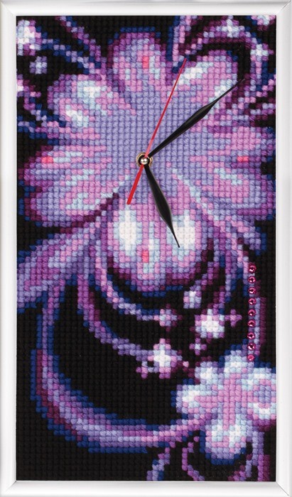 Набор для вышивания Collection D'Art CD007 Часы "Нежный цветок"