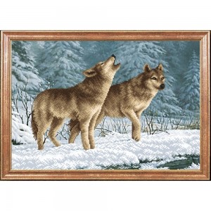 Магия канвы КС-039 Волки на снегу