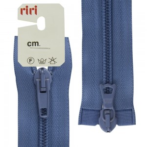 Riri 2522084/80/2630 Молния спираль, разъемная, 2 замка, 6 мм, 80 см, сине-голубой