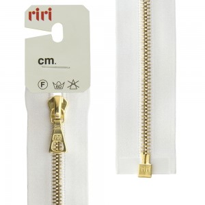 Riri 3000083/60/2101 Молния металлическая, разъемная, на атласной тесьме, 4 мм, 60 см, белый