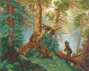 Русская искусница 2001 Мишки в сосновом лесу