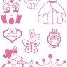Aladine 05301 Набор детских текстильных штампов "Принцесса"