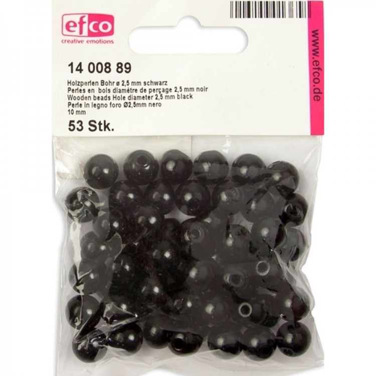 Efco 1400889 Бусины деревянные, 10 мм