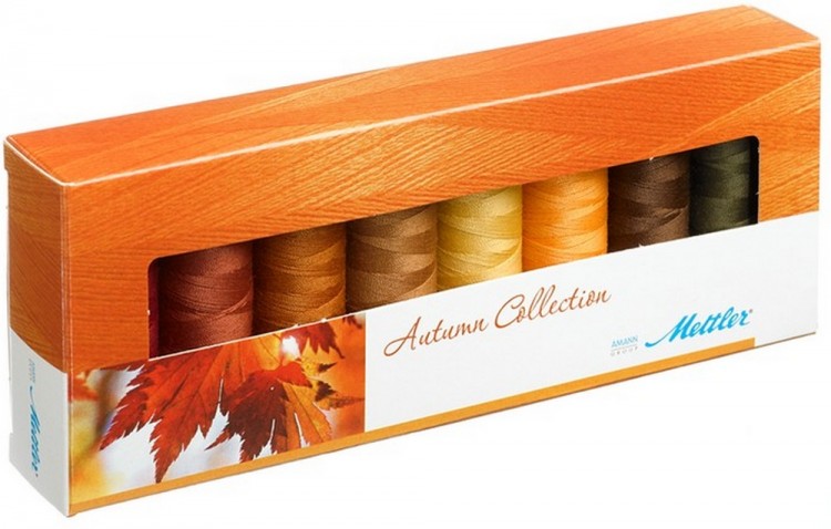 Amann Group Mettler SE8AUTUMN Набор с нитками Seralon "Оттенки Осени" в подарочной упаковке, 8 катушек