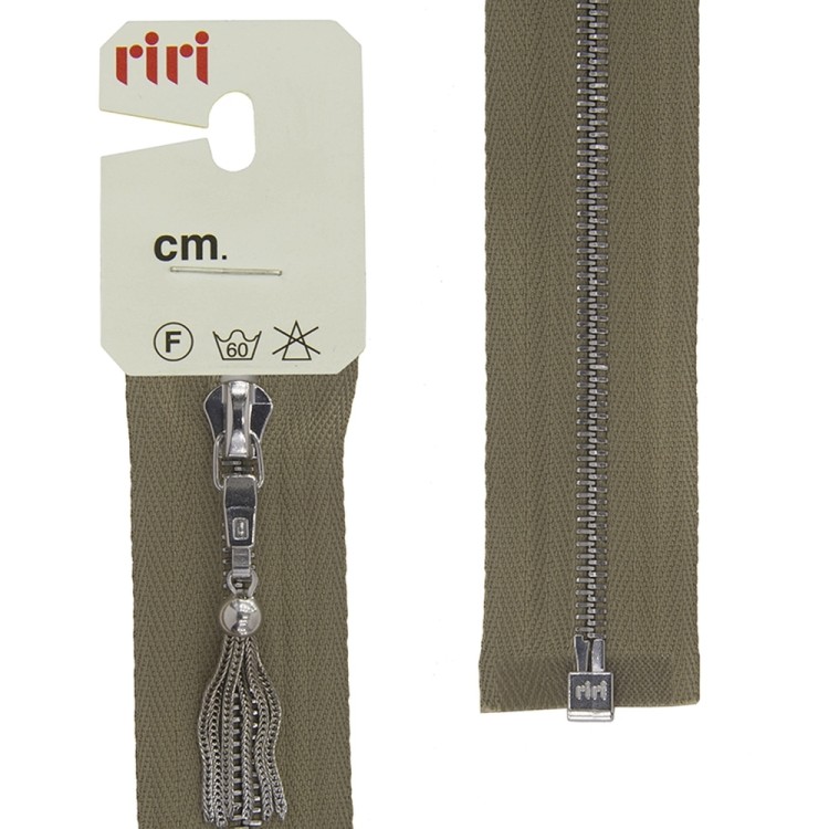 Riri 3004233/60/2216 Молния металлическая, разъемная, 4 мм, 60 см, бежевый холодный