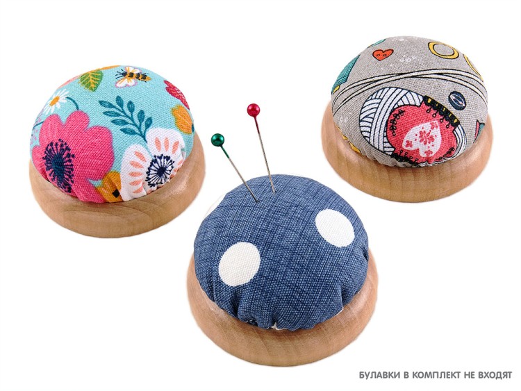 Hemline PINC2 Игольница-подушечка на деревянной основе 6 см