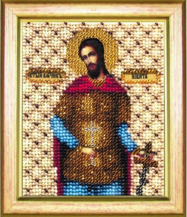 Набор для вышивания Чаривна Мить Б-1094 Икона святому великомученику Никите