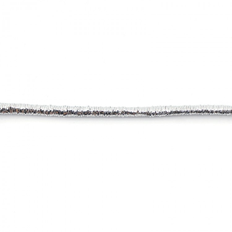 SAFISA 25275-1мм-102 Шнур металлизированный SPIRAL, ширина 1 мм, цвет 102 - серебряный