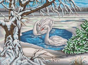 Конек 7817 Лебеди на пруду