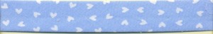 Matsa 3313/18/2 Косая бейка декоративная "сердечки", ширина 18 мм, цвет голубой