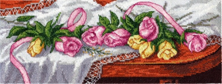 Набор для вышивания Кларт 8-084 Розы на столе