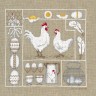 Набор для вышивания Le Bonheur des Dames 1055 Poules Et oeufs (Куры и яйца)