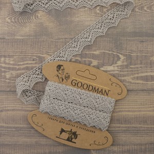 Goodman K-5003-31 Кружево плетеное, ширина 25 мм, цвет серый, 5 м