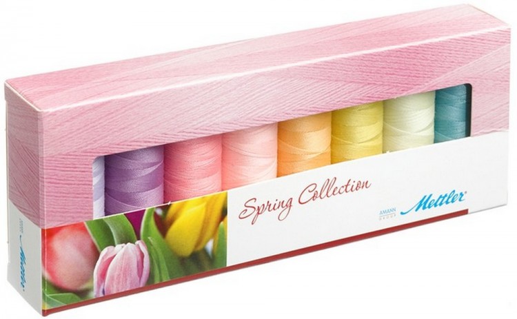 Amann Group Mettler SE8SPRING Набор с нитками Seralon "Оттенки Весны" в подарочной упаковке, 8 катушек