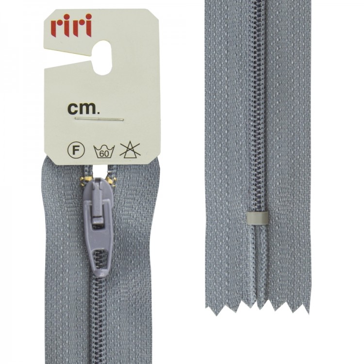 Riri 2518376/20/2121 Молния спираль, неразъемная, 4 мм, 20 см, серый стальной