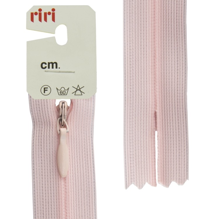 Riri 6010917/22/2417 Молния потайная, неразъемная, 4 мм, 22 см, розовый светлый