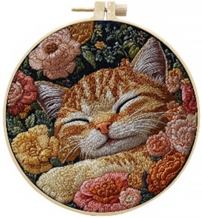 Набор для вышивания YoHobby yoli.104 Рыжий кот