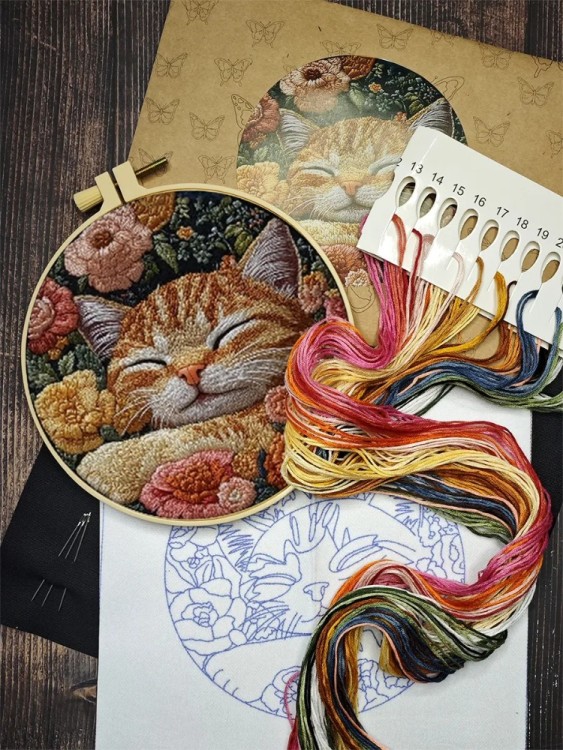 Набор для вышивания YoHobby yoli.104 Рыжий кот