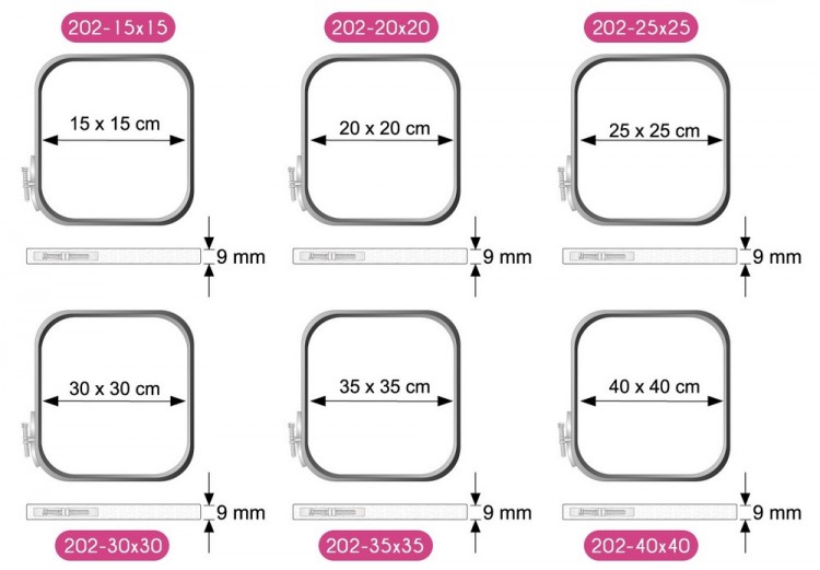 Klass&Gessmann 202-3535 Пяльцы для вышивания квадратные с замком