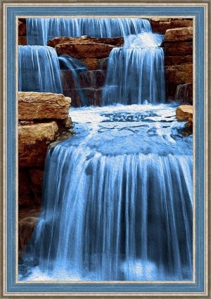 Алмазная живопись АЖ-1496 Искрящийся водопад