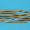 Addi 205-2 Спицы чулочные эргономичные addiCraSy Snake Orange, алюминиевые, 15 см