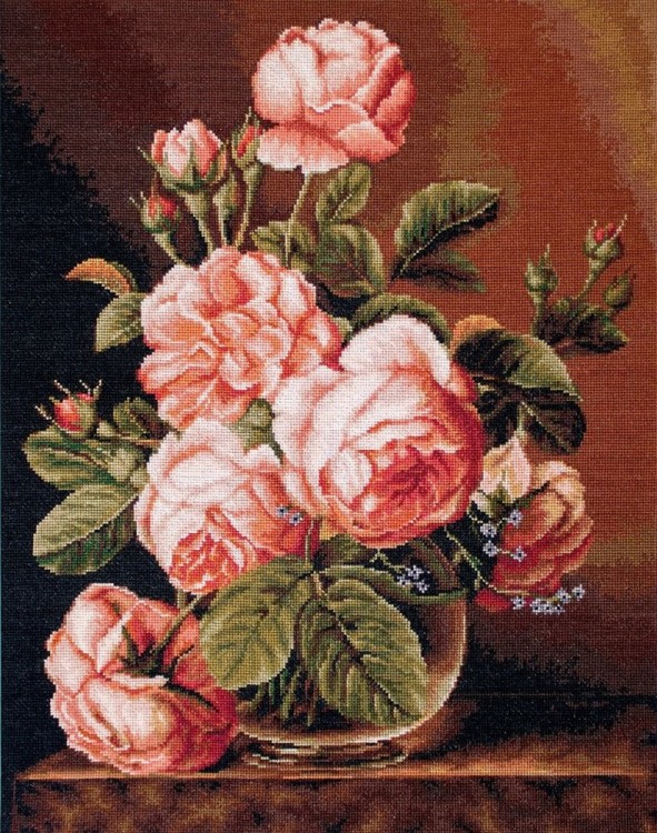 Набор для вышивания Luca-S B488 Розы в вазе