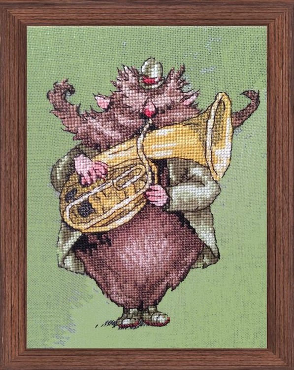 Набор для вышивания Nimue 165-H04 KV Le Brownie des Highlands (Музыкант из оркестра - Домовой гор Шотландии)